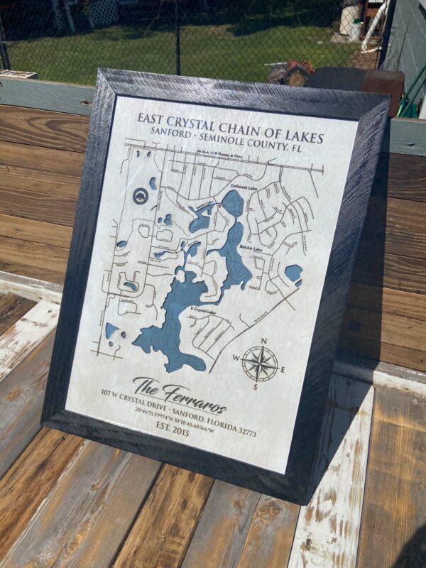 East Crystal Chaine of Lakes - Lake Map